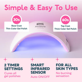 SUNUV UV LED Nail Lamp showing LCD screen