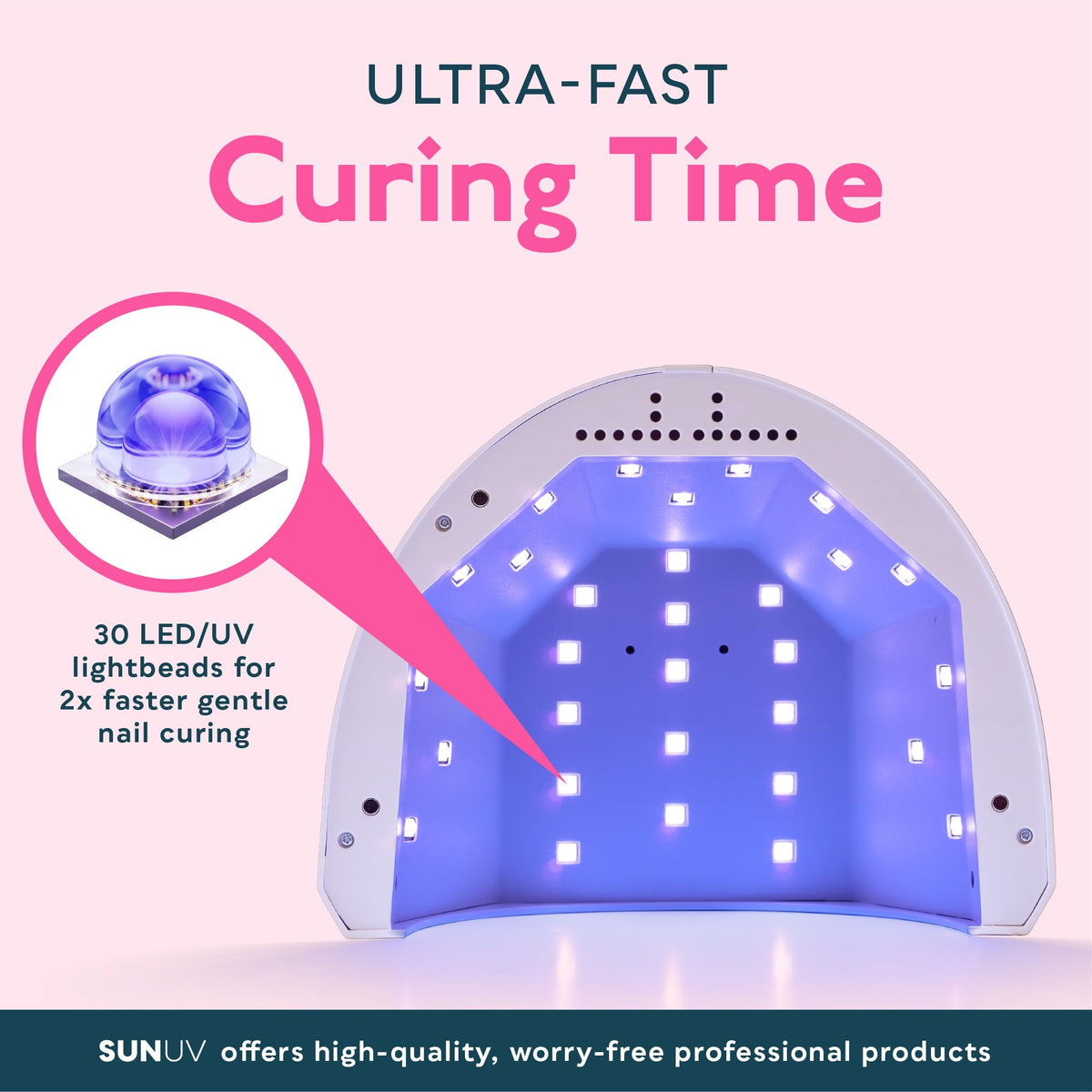 SUNUV UV LED Nail Lamp showing removable base