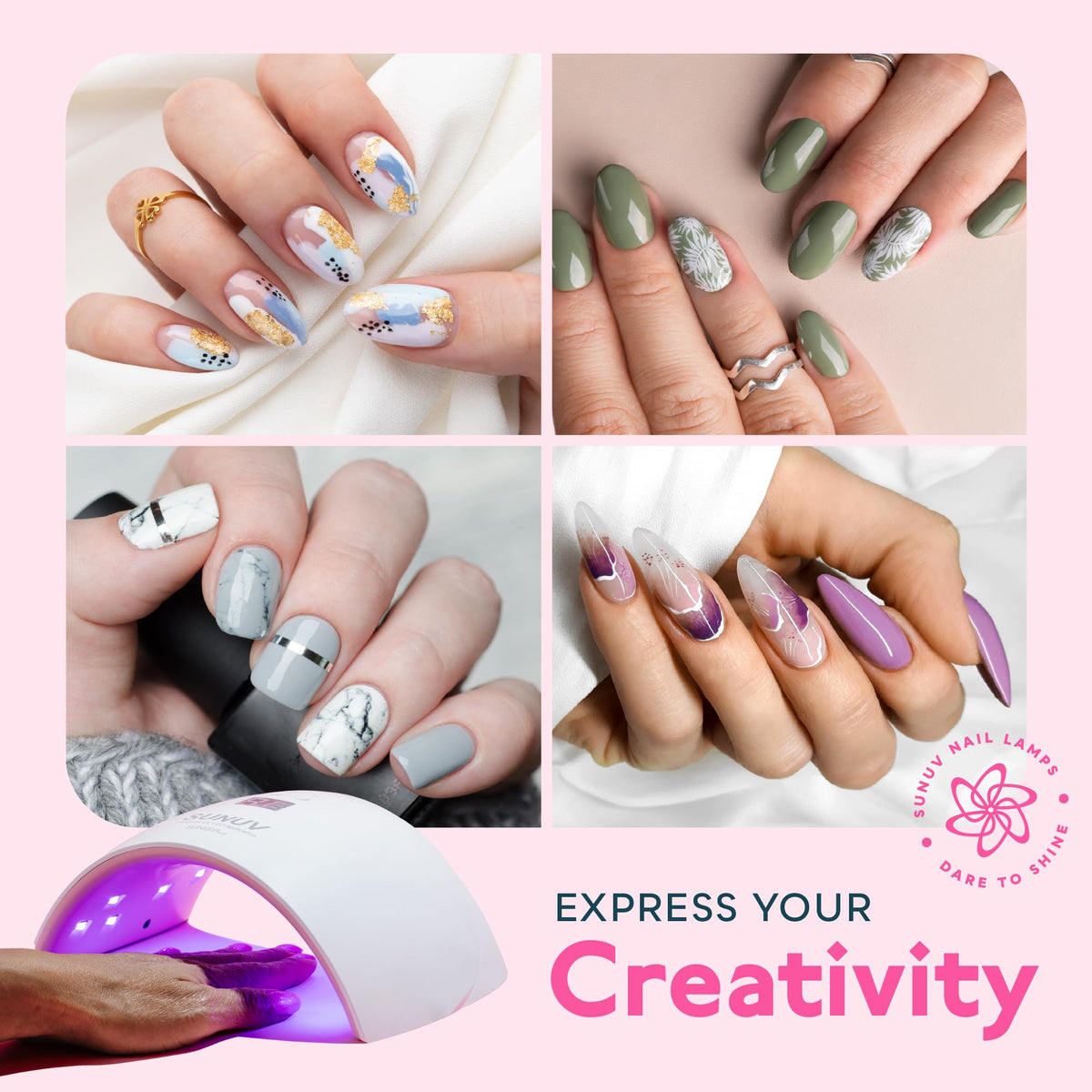 SUNUV UV LED Nail Lamp with gel polish
