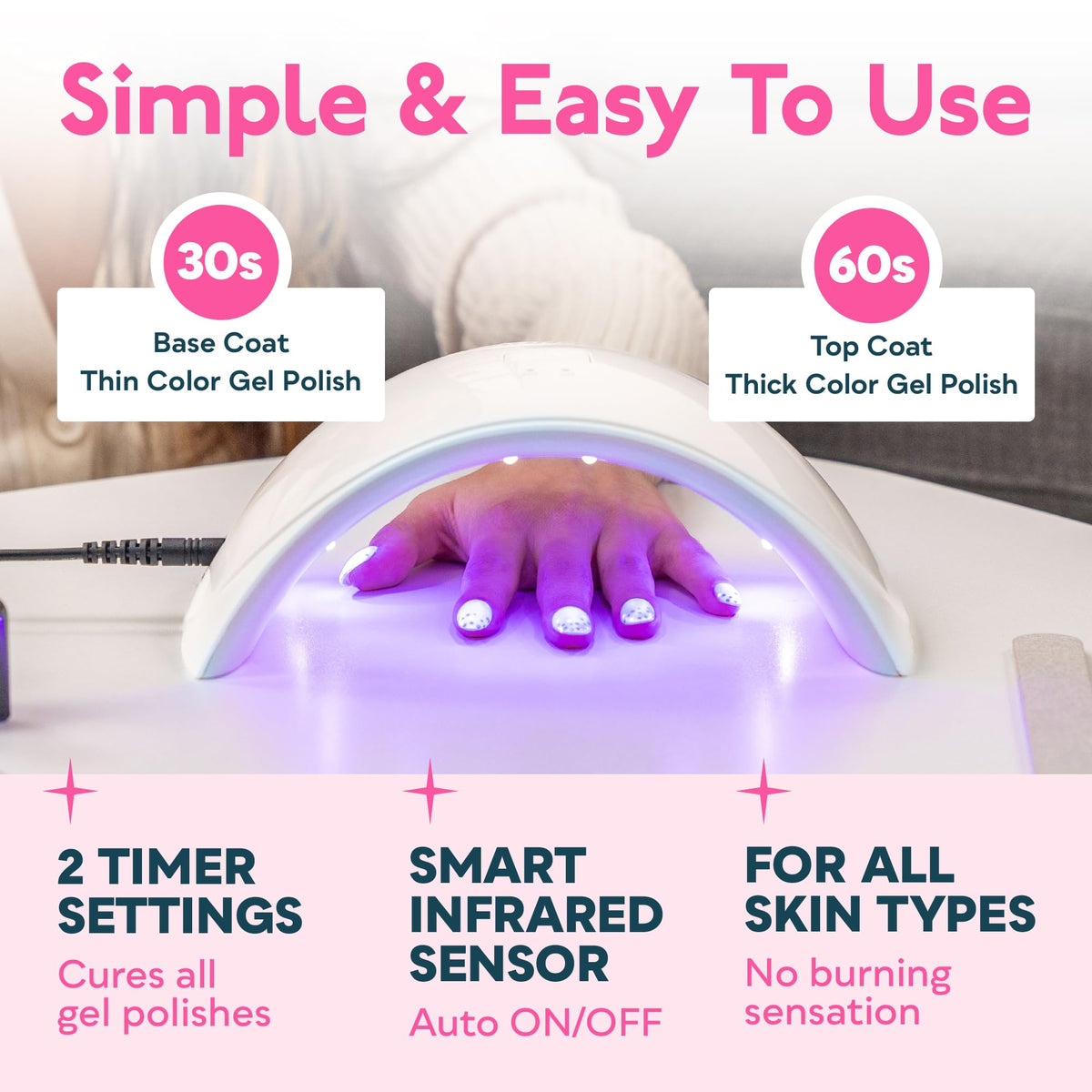 SUNUV UV LED Nail Lamp with gel polish curing
