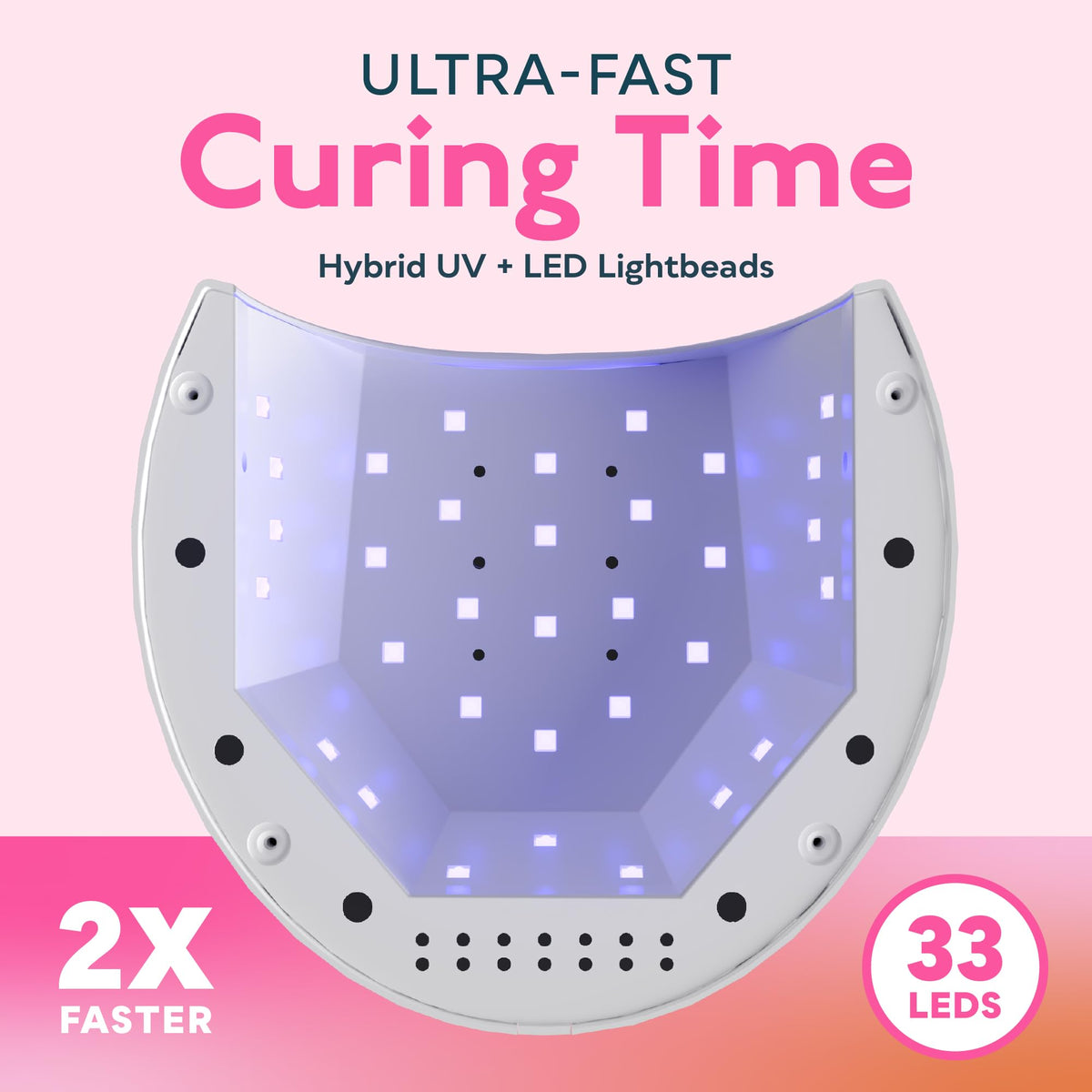 SUNUV UV LED Nail Lamp with hand inside demonstrating smart sensor