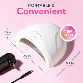 SUNUV UV LED Nail Lamp with included adapter and manual