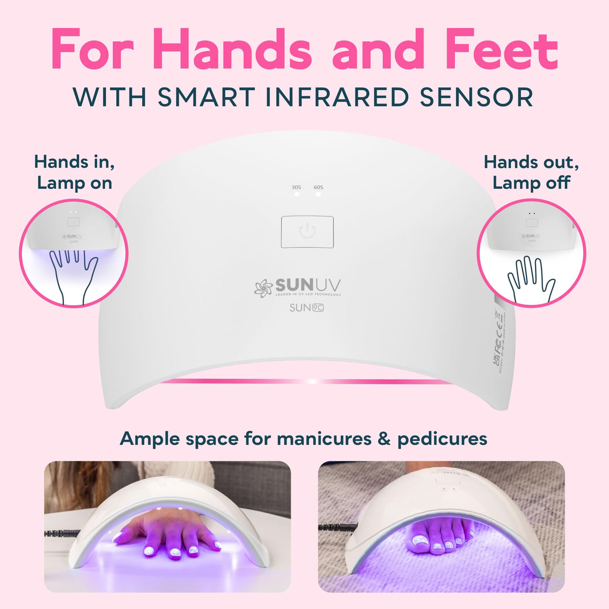 SUNUV UV LED Nail Lamp with packaging and accessories