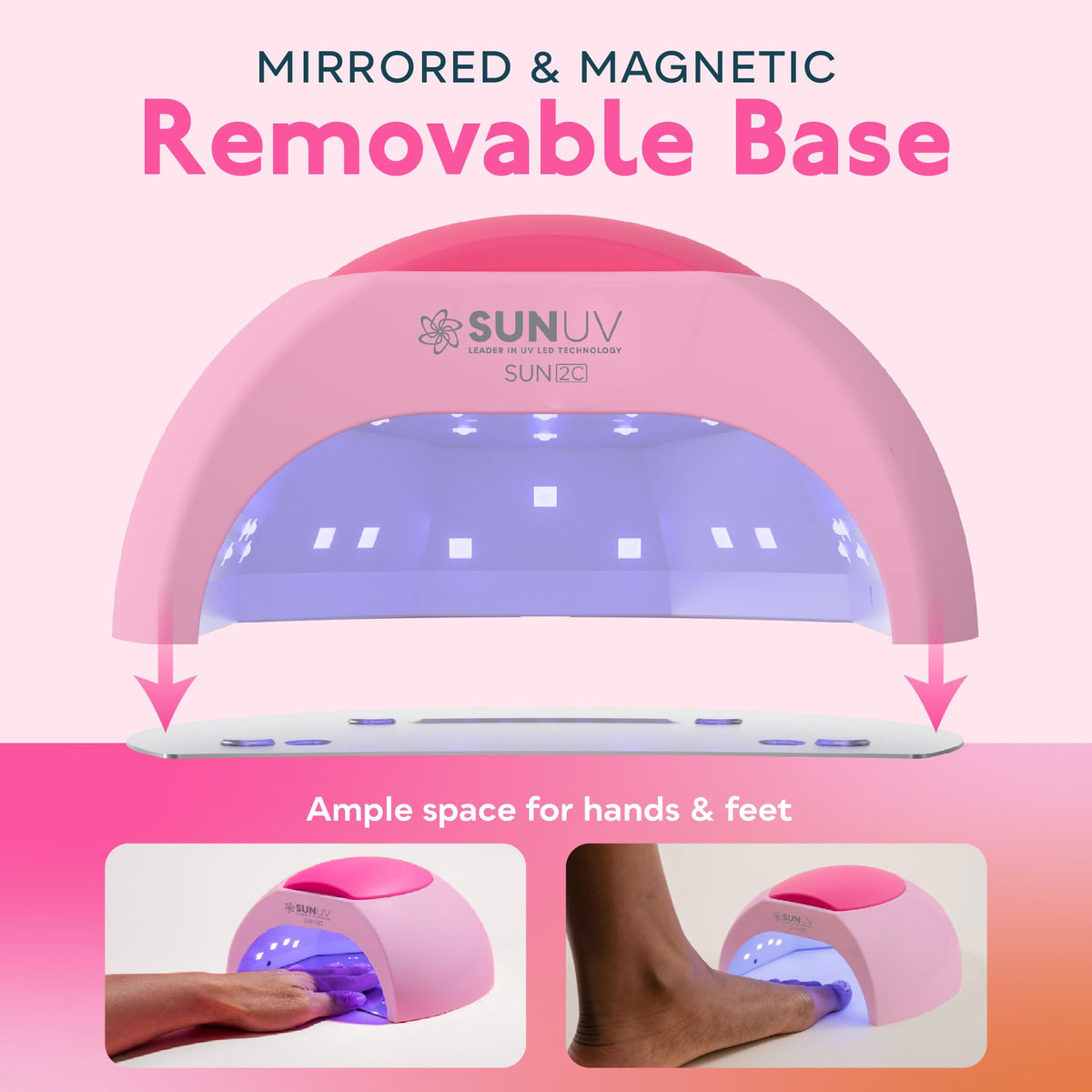 SUNUV UV LED Nail Lamp with removable bottom