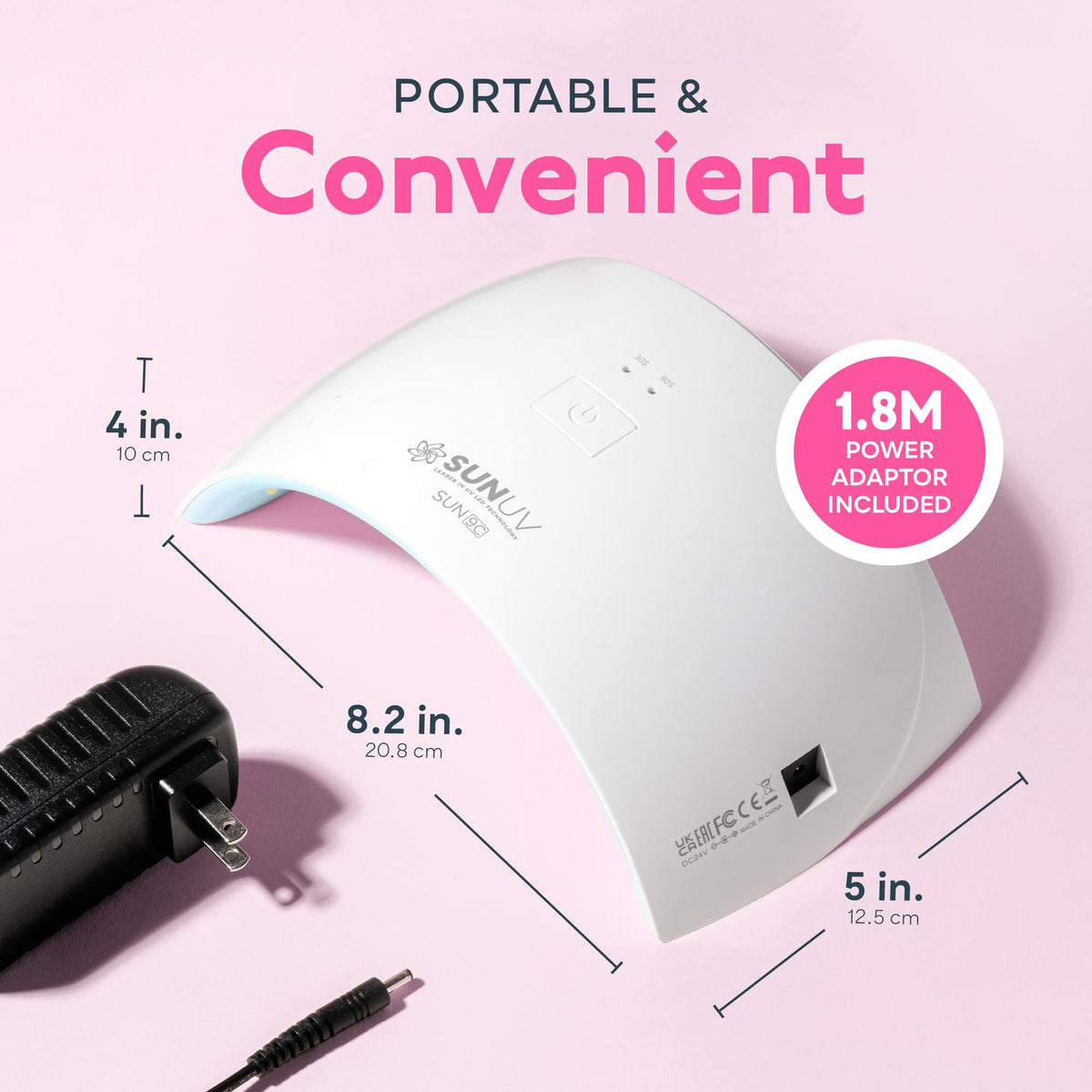 SUNUV UV LED Nail Lamp with various gel polishes