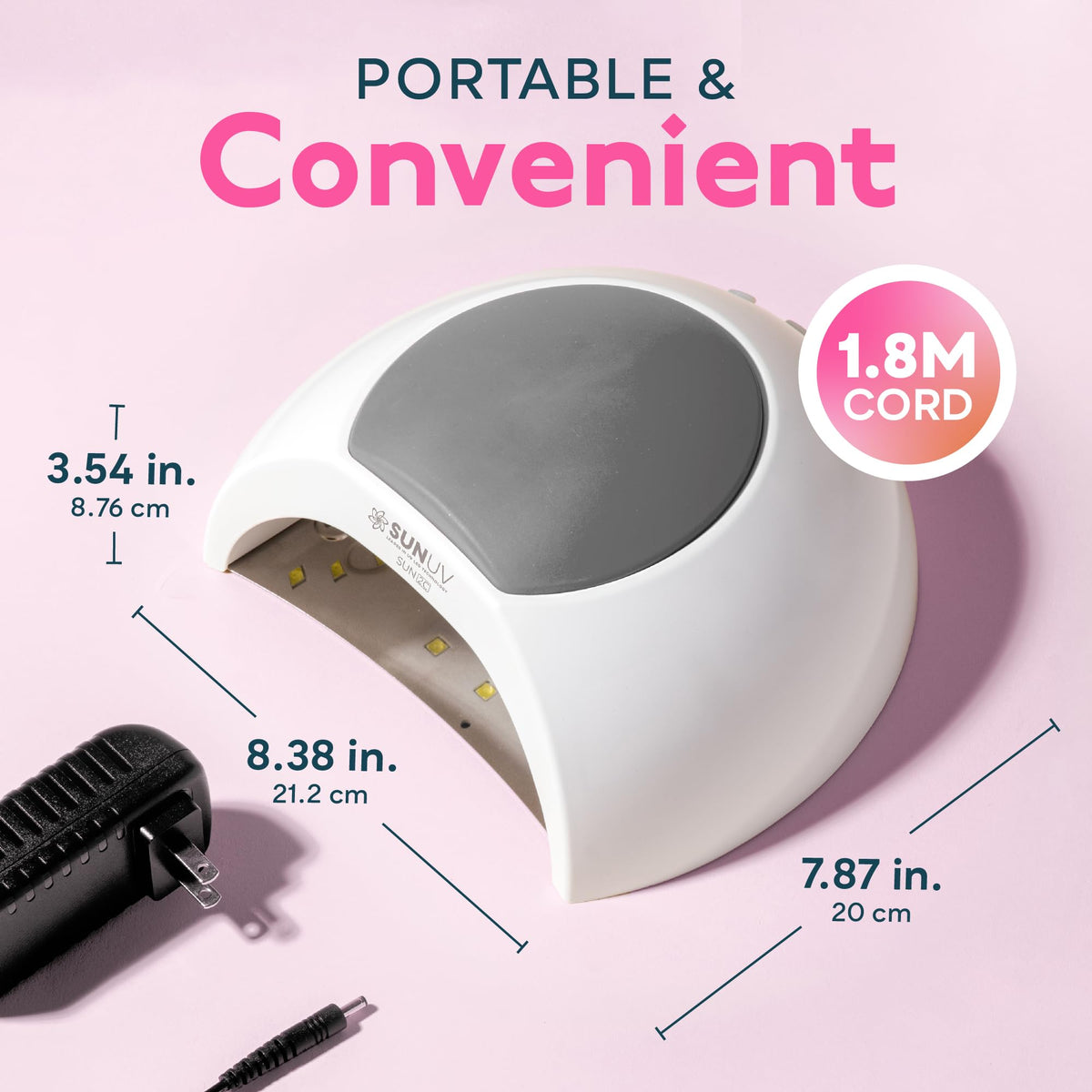 SUNUV UV Light for Gel Nails in use with gel polish