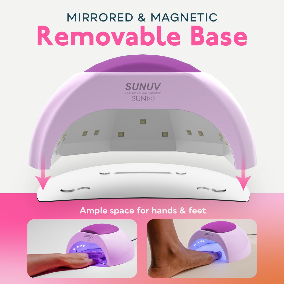 SUNUV UV Light with removable bottom for easy cleaning