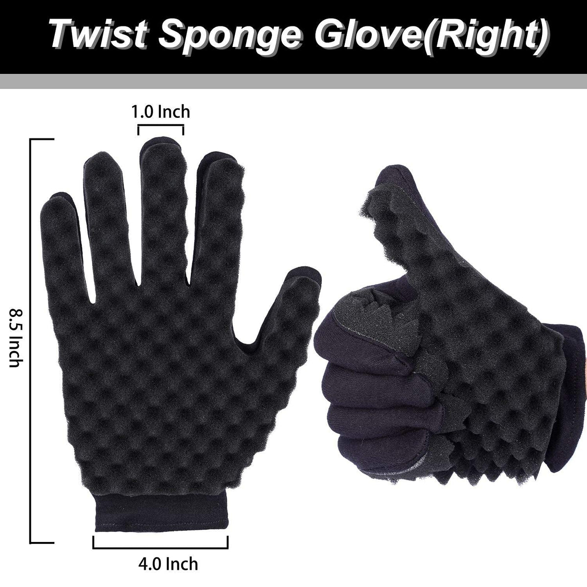 Supaze Curling Sponge Glove displayed with styling tools