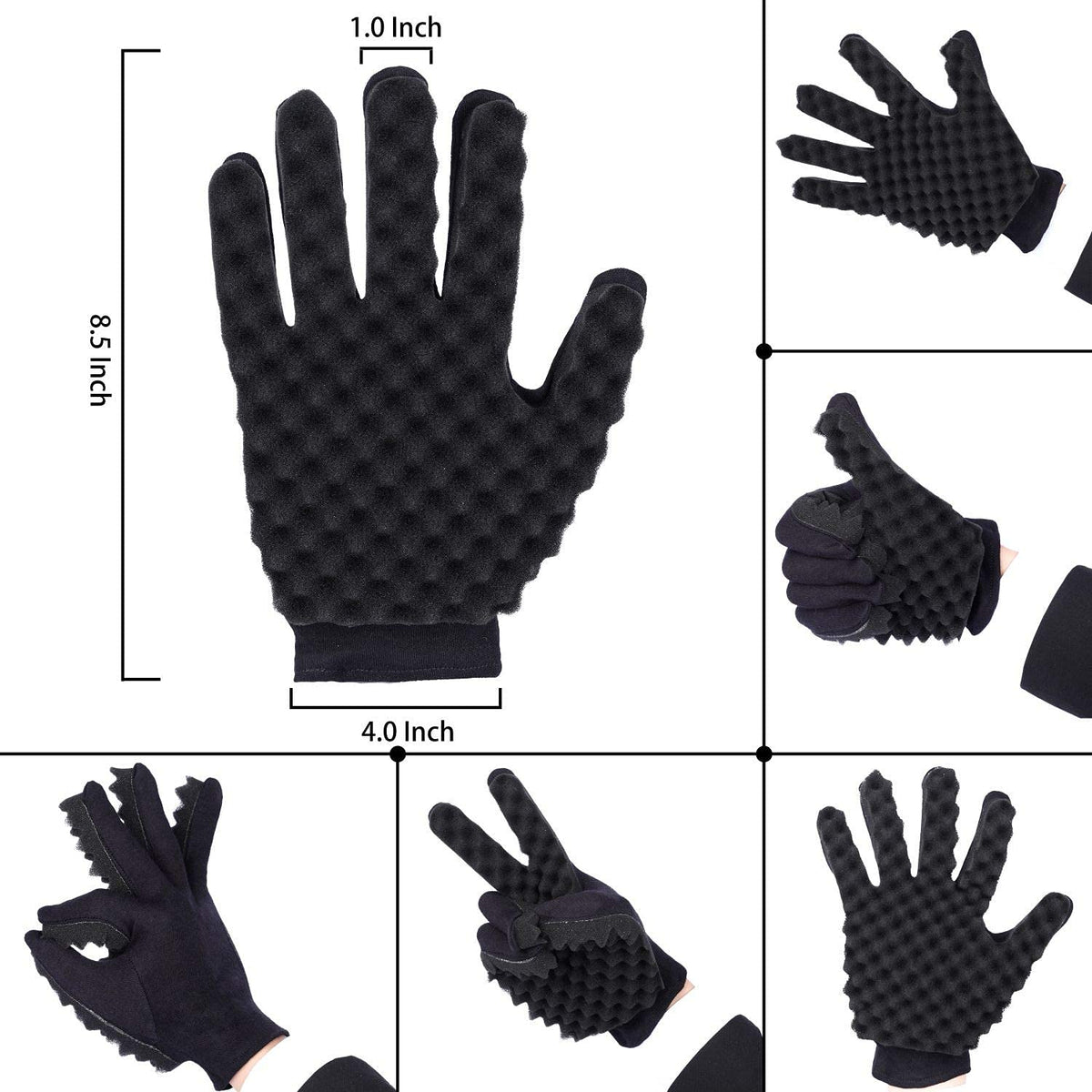 Supaze Curling Sponge Glove side view showcasing ergonomic design