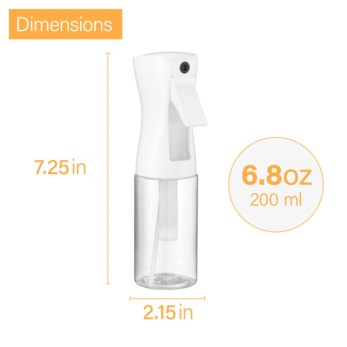 SUPER+ Continuous Spray Bottle back view highlighting capacity