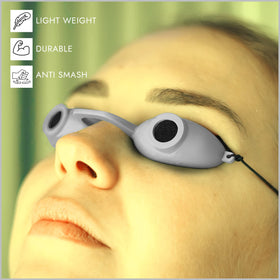 Super Sunnies Flexible UV Eye Tanning Bed Goggles close-up of eye cup