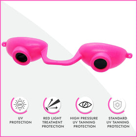 Super Sunnies goggles side view showing slim eyecups