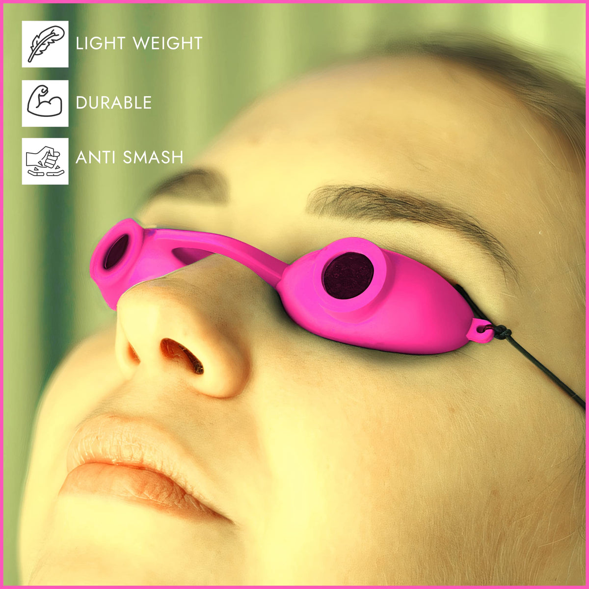 Super Sunnies Tanning Bed Goggles in packaging