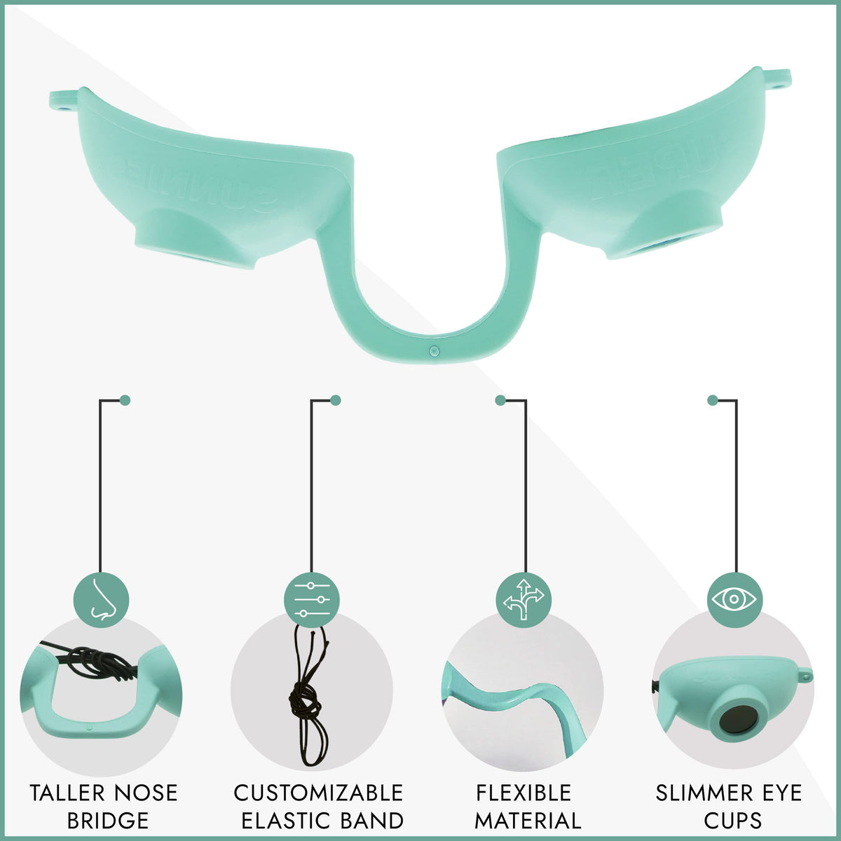 Super Sunnies UV goggles displayed with packaging