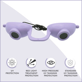 Super Sunnies UV goggles side view with adjustable strap