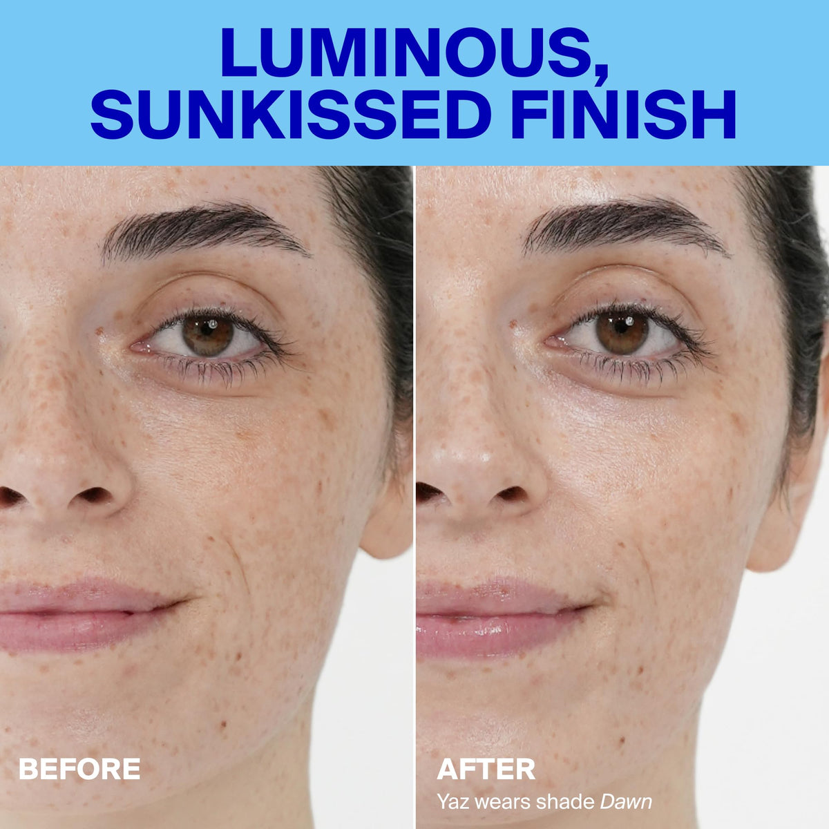 Supergoop! Glowscreen SPF 40 application on skin