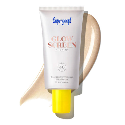 Supergoop! Glowscreen SPF 40 front view with packaging