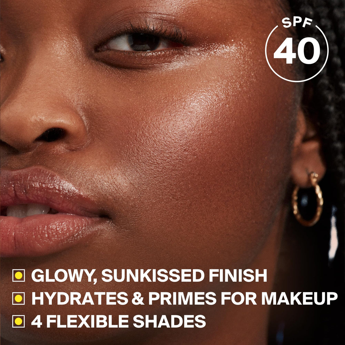 Supergoop! Glowscreen SPF 40 side view with product cap