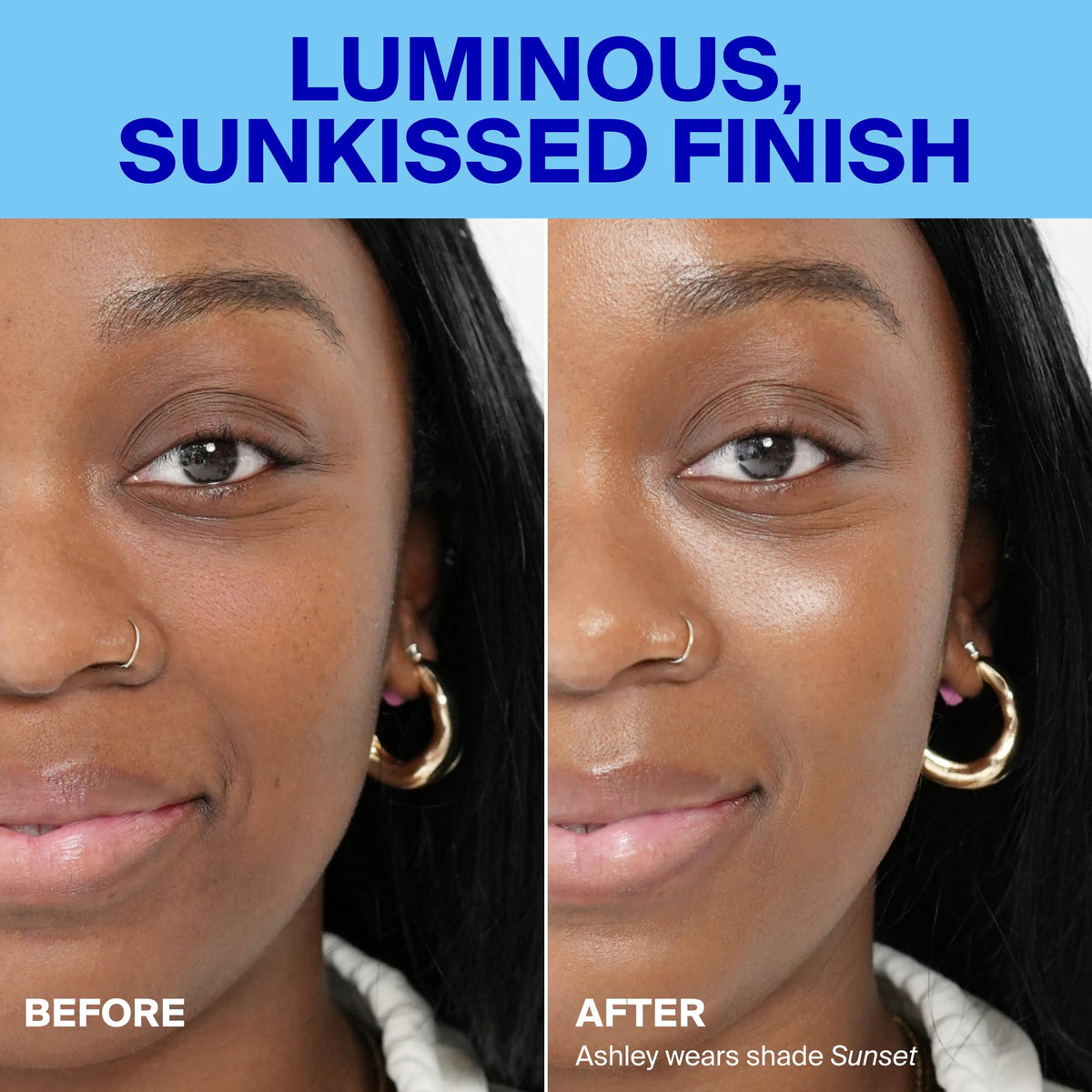 Supergoop! Glowscreen SPF 40 Sunset back view with ingredients