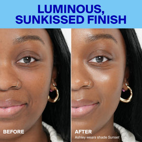 Supergoop! Glowscreen SPF 40 Sunset back view with ingredients