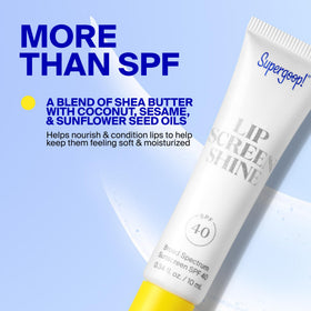Supergoop! Lipscreen Shine SPF 40 clear lip gloss side view