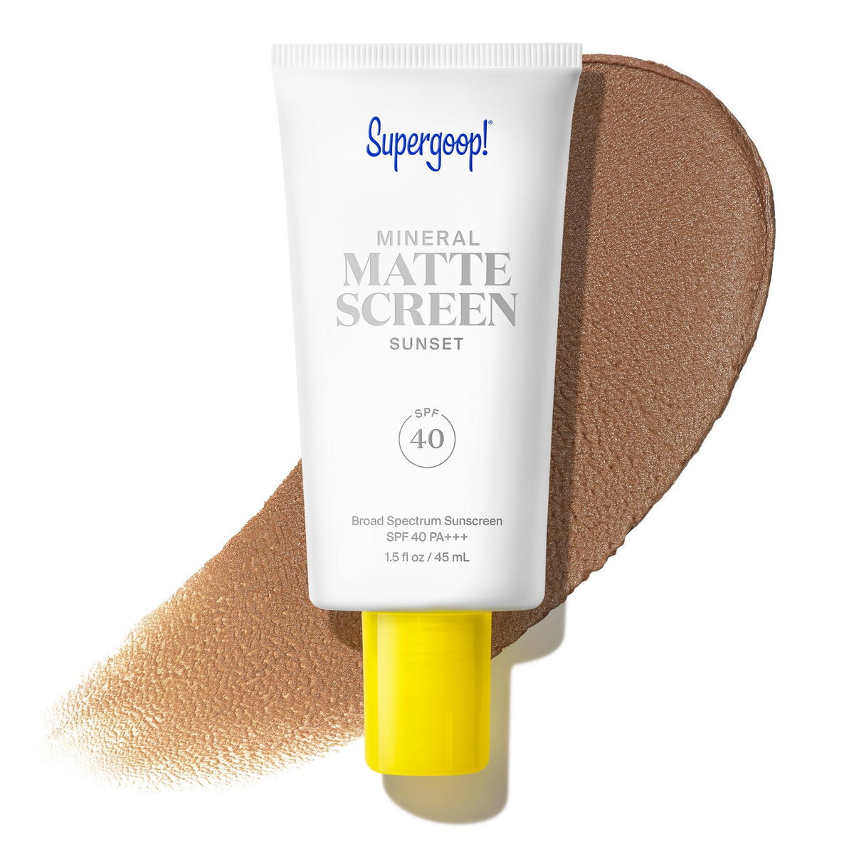 Supergoop! Mineral Mattescreen SPF 40 front view with packaging