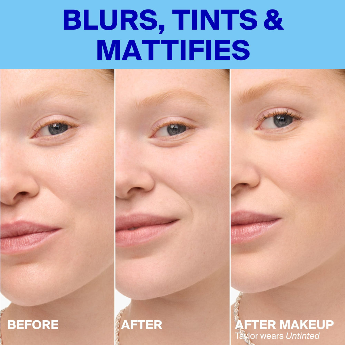 Supergoop! Mineral Mattescreen SPF 40 with makeup products