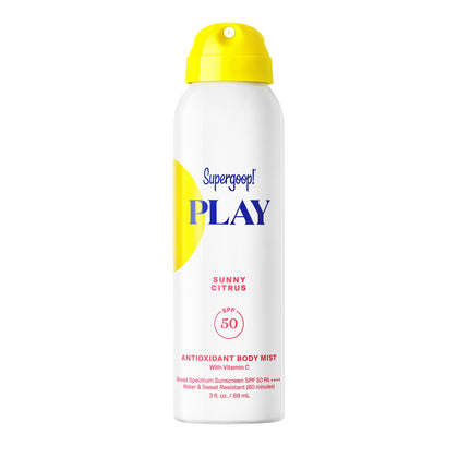 Supergoop! PLAY Antioxidant Body Mist SPF 50 3 fl oz front view