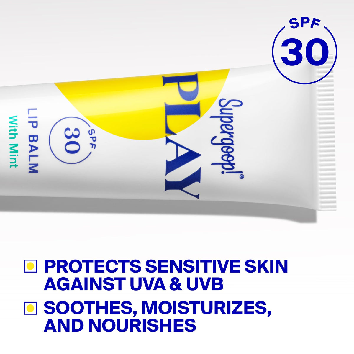 Supergoop! PLAY Lip Balm SPF 30 Mint with ingredients