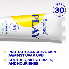 Supergoop! PLAY Lip Balm SPF 30 Mint with ingredients