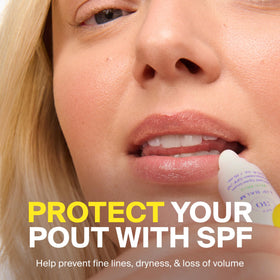 Supergoop! PLAY Lip Balm with Acai on outdoor background