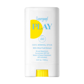 Supergoop! PLAY Mineral Stick SPF 50 front view with packaging
