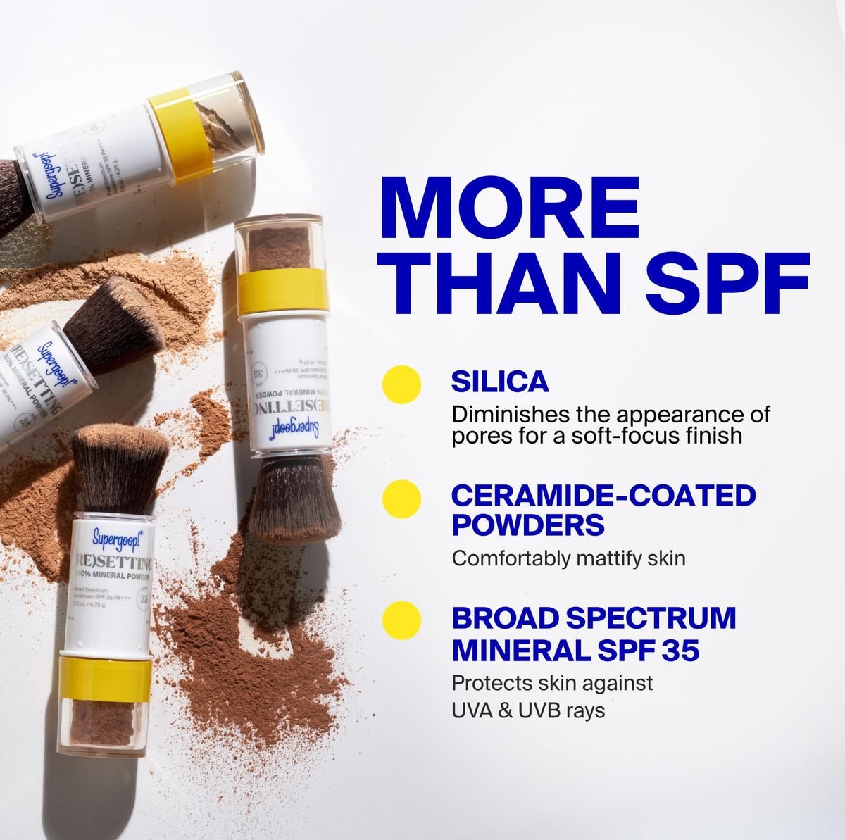 Supergoop! (Re)setting Face Powder SPF 35 application on skin