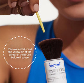 Supergoop! (Re)setting Face Powder SPF 35 in makeup bag