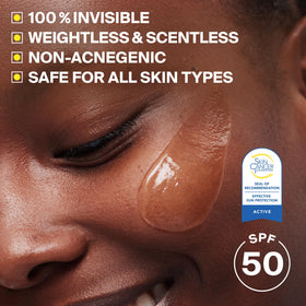 Supergoop! Unseen Sunscreen SPF 50 application process