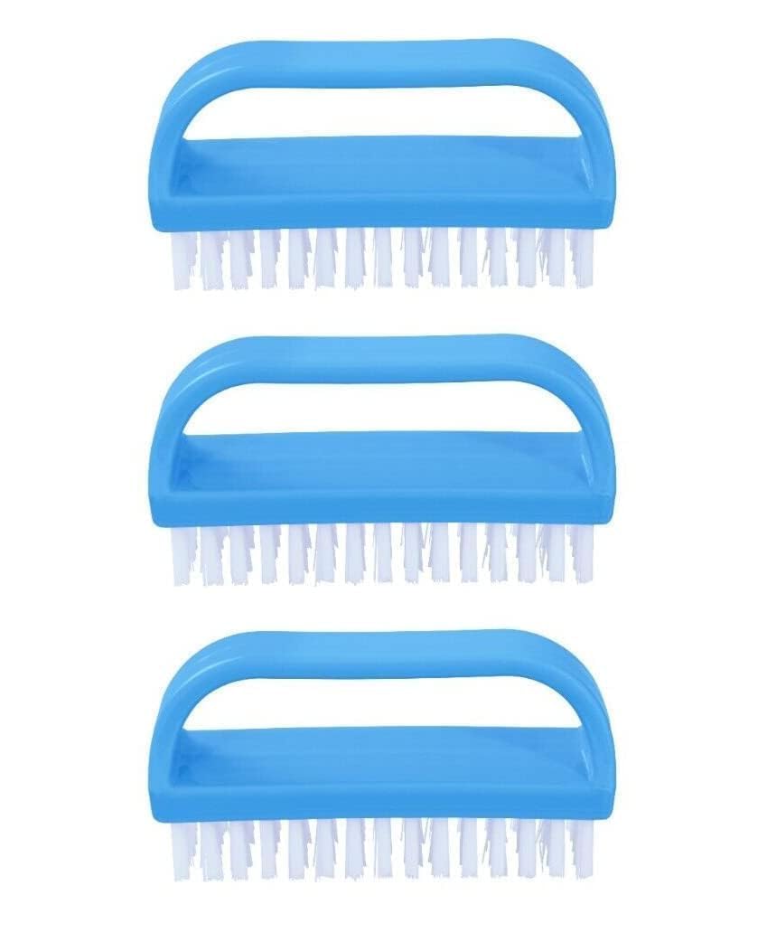 Superio Nail Scrubber Brush 3 Pack front view with stiff bristles