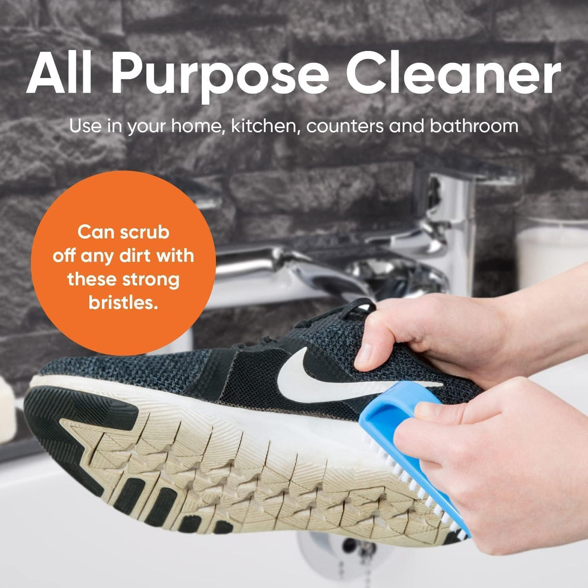 Superio Nail Scrubber Brush demonstrating versatility in cleaning