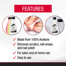 SuperNail Pure Acetone Nail Polish Remover packaging details