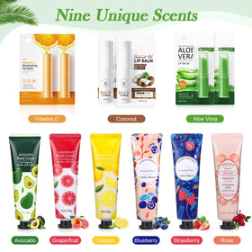 SUPERSUN hand creams in six fragrances: Lemon, Blueberry, Rose, Strawberry, Grapefruit, Avocado