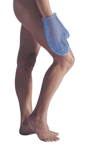 Supracor Bath Mitt blue packaging with product details