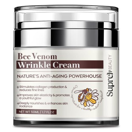 SupreH Bee Venom Wrinkle Cream front view with packaging