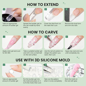 SUPWEE 3D Gel Nail Art accessories and tools