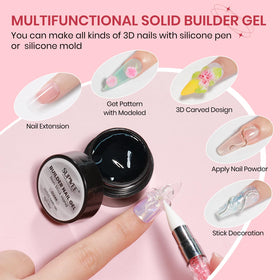 SUPWEE 3D Gel Nail Art Sculpture packaging with included accessories
