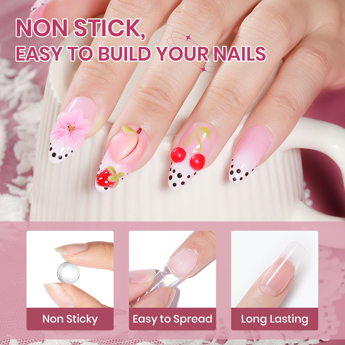 SUPWEE 3D Nail Gel packaging with contents