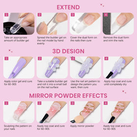 SUPWEE 3D Nail Gel sculpting gel with rhinestones