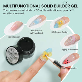 SUPWEE Builder Gel with 24PCS Nail Extend Molds and Silicone Pen
