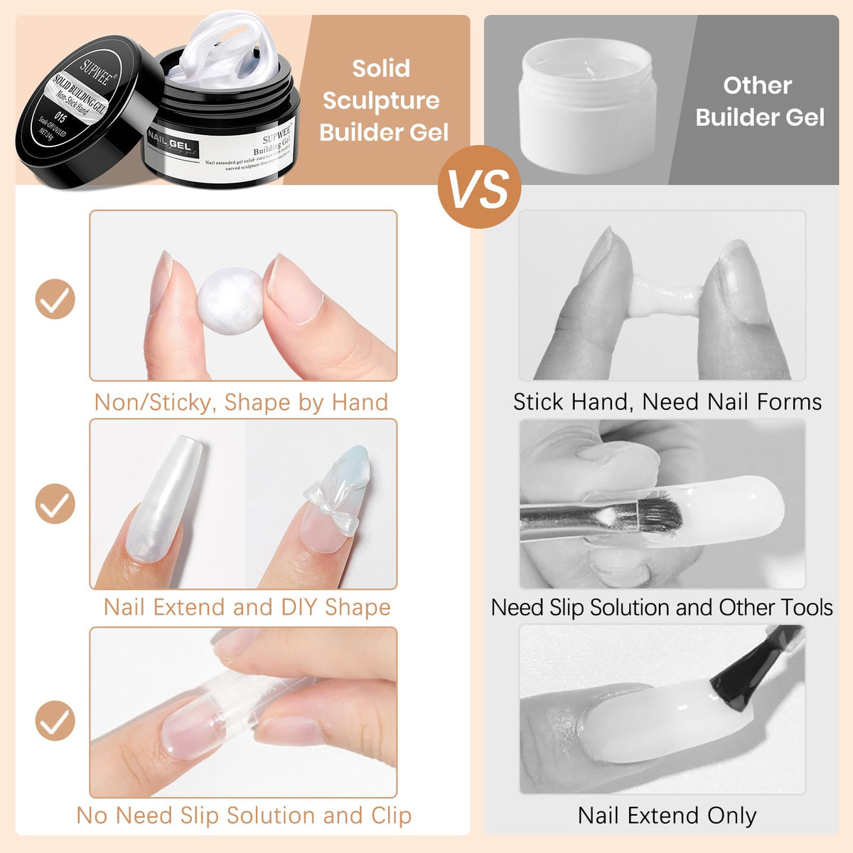 SUPWEE chrome powder in silver and gold with application tools