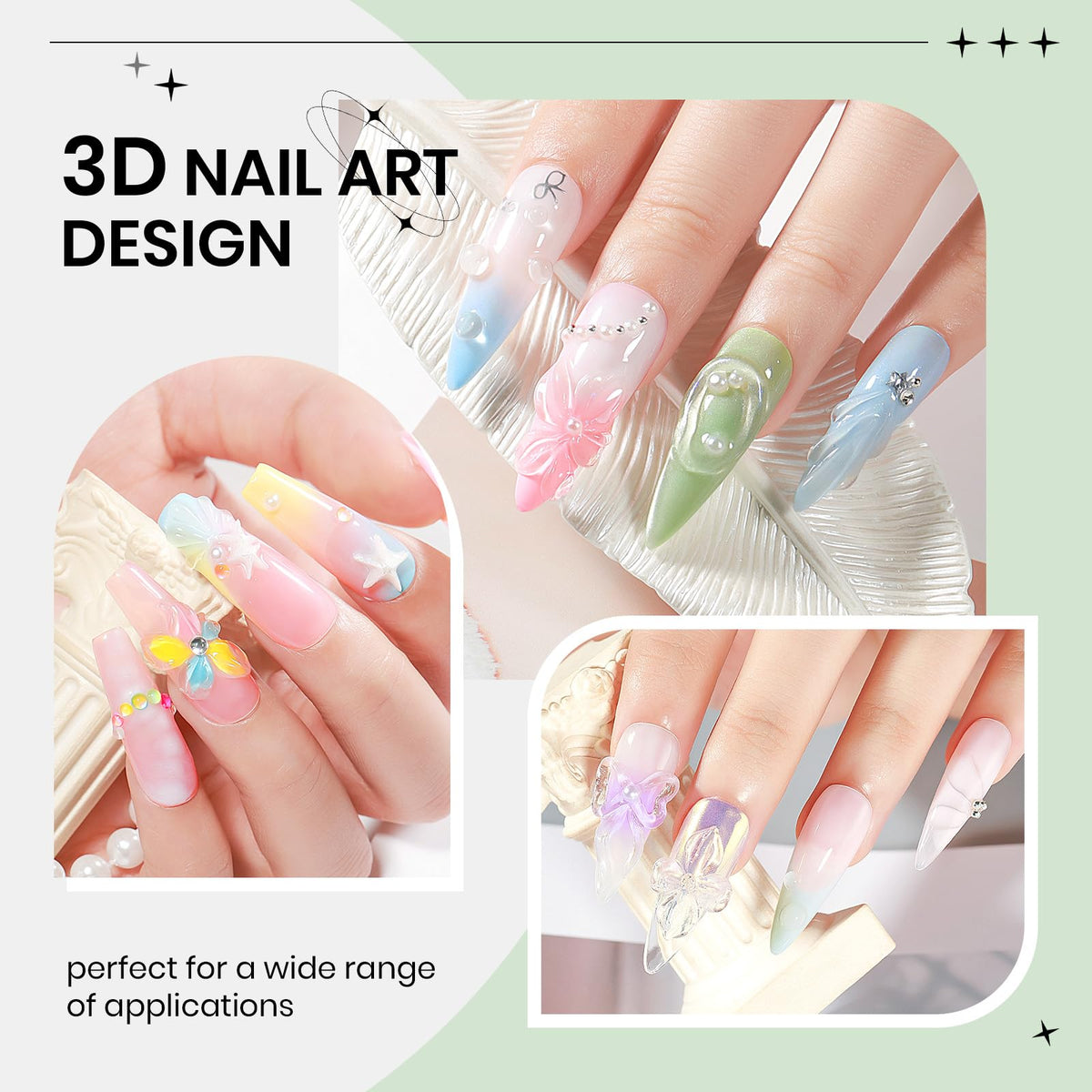 SUPWEE Clear Gel Nail Art application process