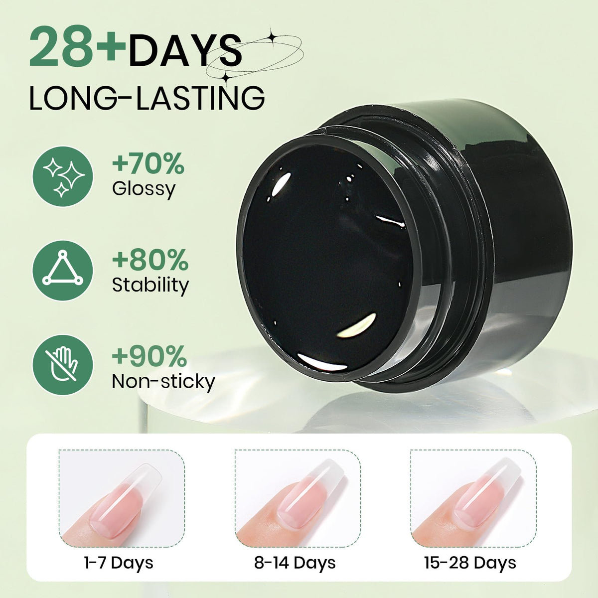 SUPWEE Clear Gel Nail Art in use on nails