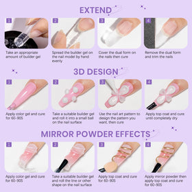 SUPWEE nail art kit packaging with all included items